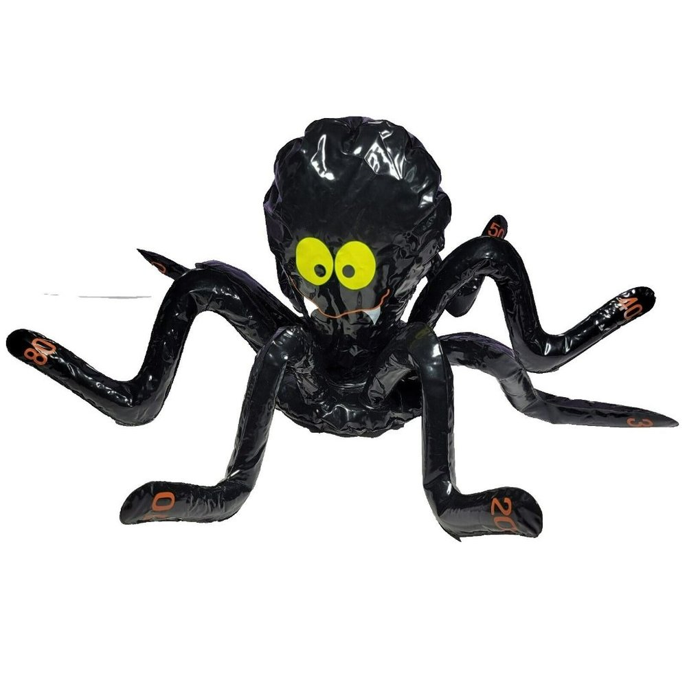 Vintage Halloween Spider 26x9” Inflatable Blow-Up Toy Party Game Decoration Prop